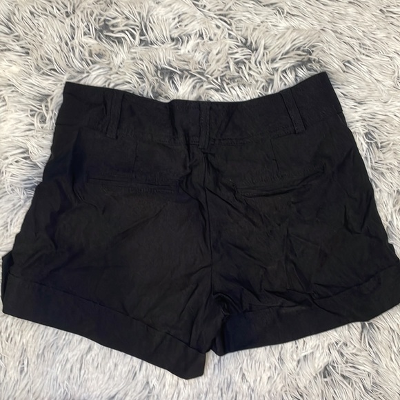 Black Dress Mini Shorts - Picture 2 of 5